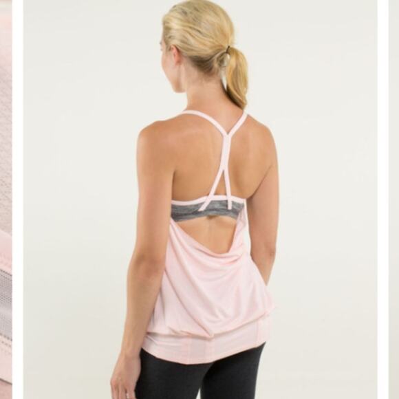 Lululemon CYB Athletic Pretty In Pink Tank Top with Built In Bra Size 10 - Picture 2 of 7